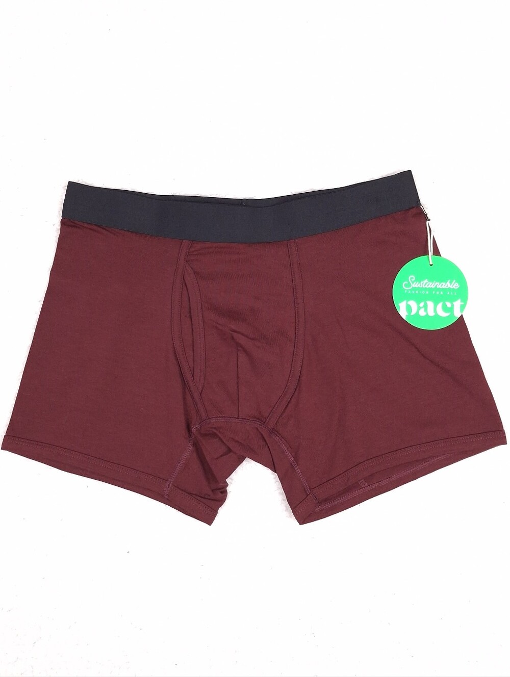 Pact organic cotton blend boxer briefs soft breathable comfortable burgundy red